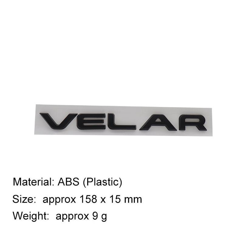 AAYJ1 Lettere VELAR 3D Premium per Lr2 Lr4 Hse Lux Sport Supercharged AUTOBIOGRAPHY Parafango Bagagliaio Posteriore Decalcomania Emblema Badge Adesivo Auto