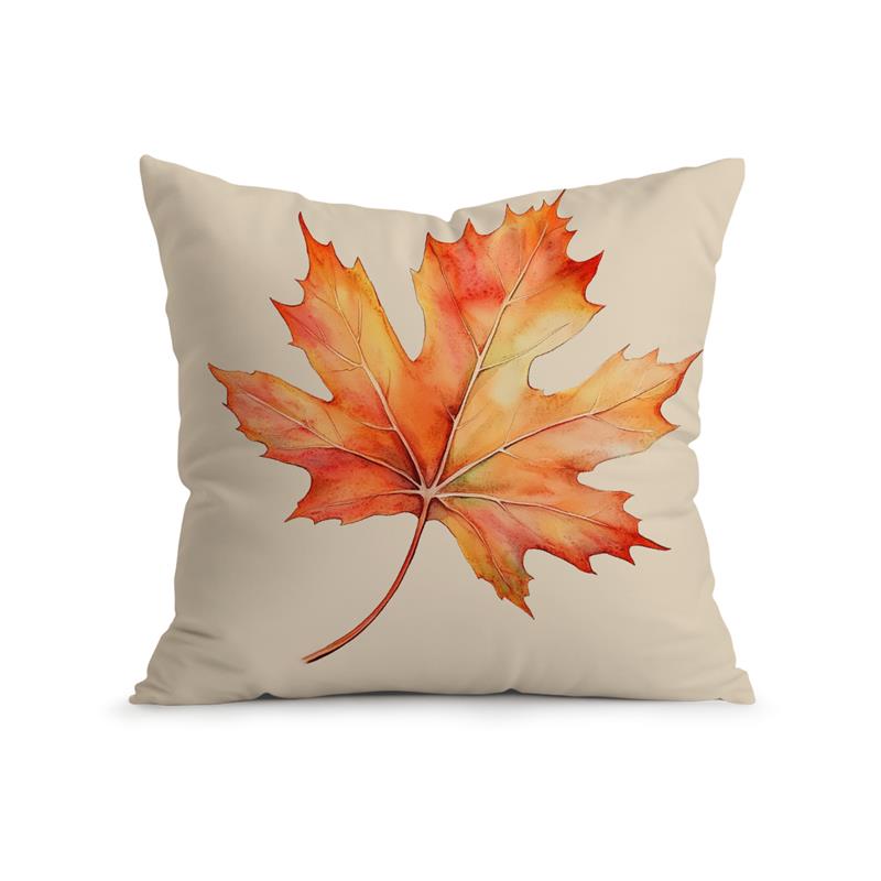 Home Decor Autumn Pumpkins And Maple Leaf Decorative Pillow Pattern Cushion Cover Suitable For Sofa Bedroom Car Pillow Cover