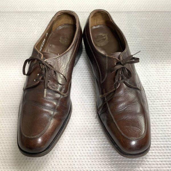 60er 70er Vintage Florsheim Größe 10E 27.5 28.0cm U-Spitze Business Schuhe Braun(GEBRAUCHT)