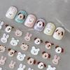 Yousheng Nail Adhesive Stickers Lovely DIY Paper Roses and Rabbits Nail Decals for Women