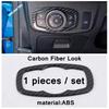 Car Head Lights Switch Button / A Pillar / Steering Wheel Cover Trim Carbon Fiber ABS Accessories For Ford Focus MK4  -
