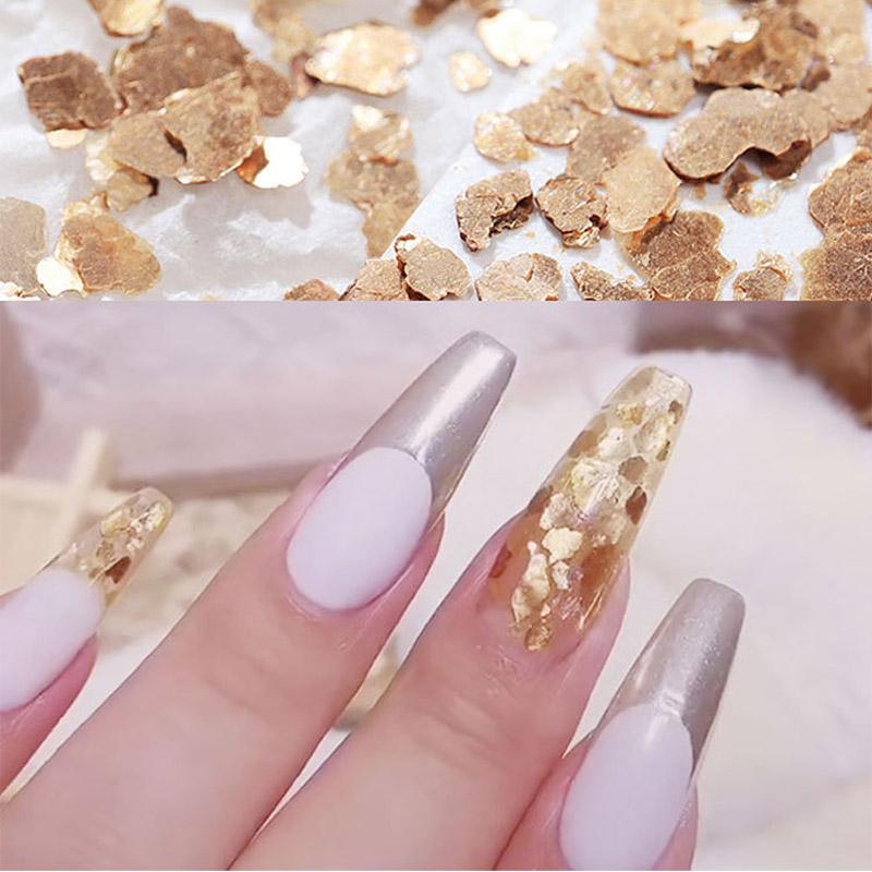 6 Pcs/Set Mica Sheet Fragments Texture Thin Slice Nail Art Flakes Decoration Slice DIY Manicure Tips
