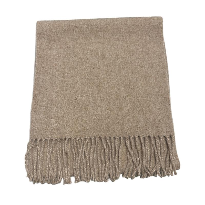 Simple Classic Design Solid Wool Blend Scarf Women Men Winter Fall Korean Version Comfortable Soft Warm Woolen Scarf Male Female
