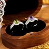 Natural garnet crystal stone ring niche European court style s925 silver inlaid colored treasure light luxury gift for girlfriend