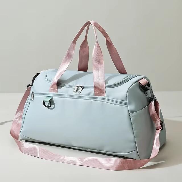 

Oxford Waterproof Travel Duffel Bag Weekender Overnight Fitness Bag Dry Wet Separation Multi-functional Sports Hand-held Bag світло-зелений колір