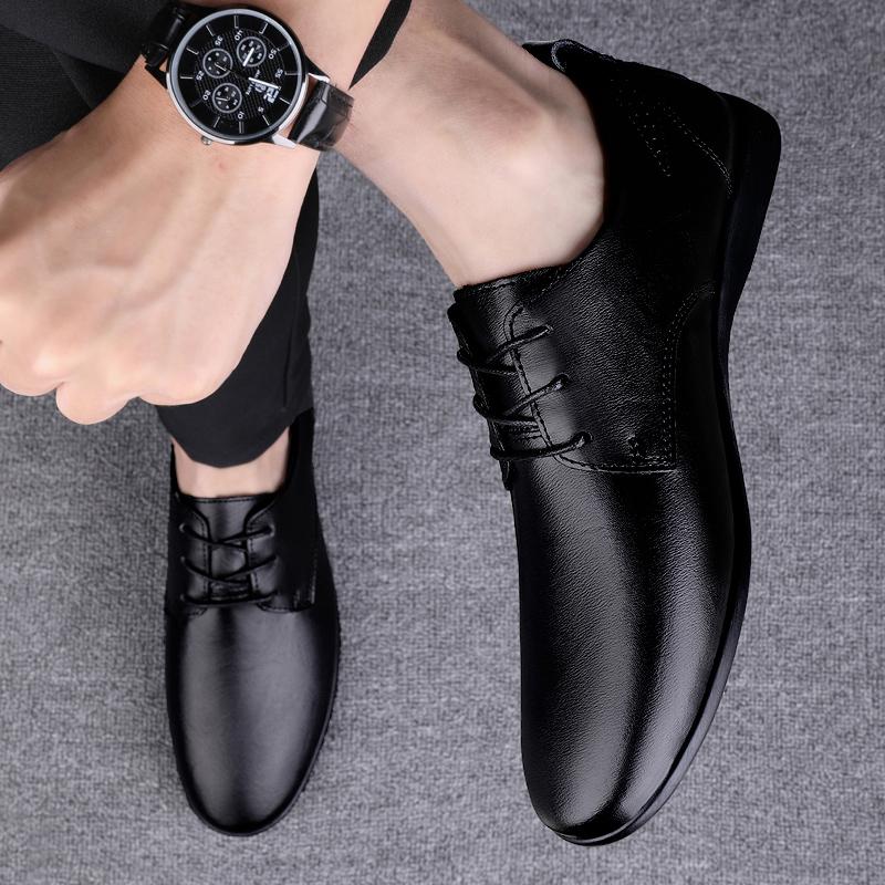 Fashion Fashion Simple Mens Oxford Shoes Breathable Male Business Footwear Handmade Formal Dress Shoes Genuine Leather Men Casual Shoes