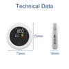 Portable Carbon Dioxide Tester 3 In 1 CO2 Temperature Humidity Detector LCD Rechargeable Air