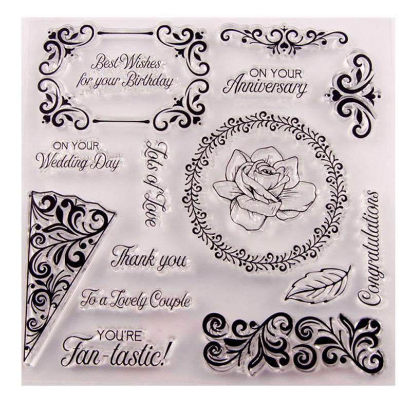 Transparent Clear Silicone Stamp for Seal DIY Scrapbooking Photo Album Decorative Clear Stamp Sheets