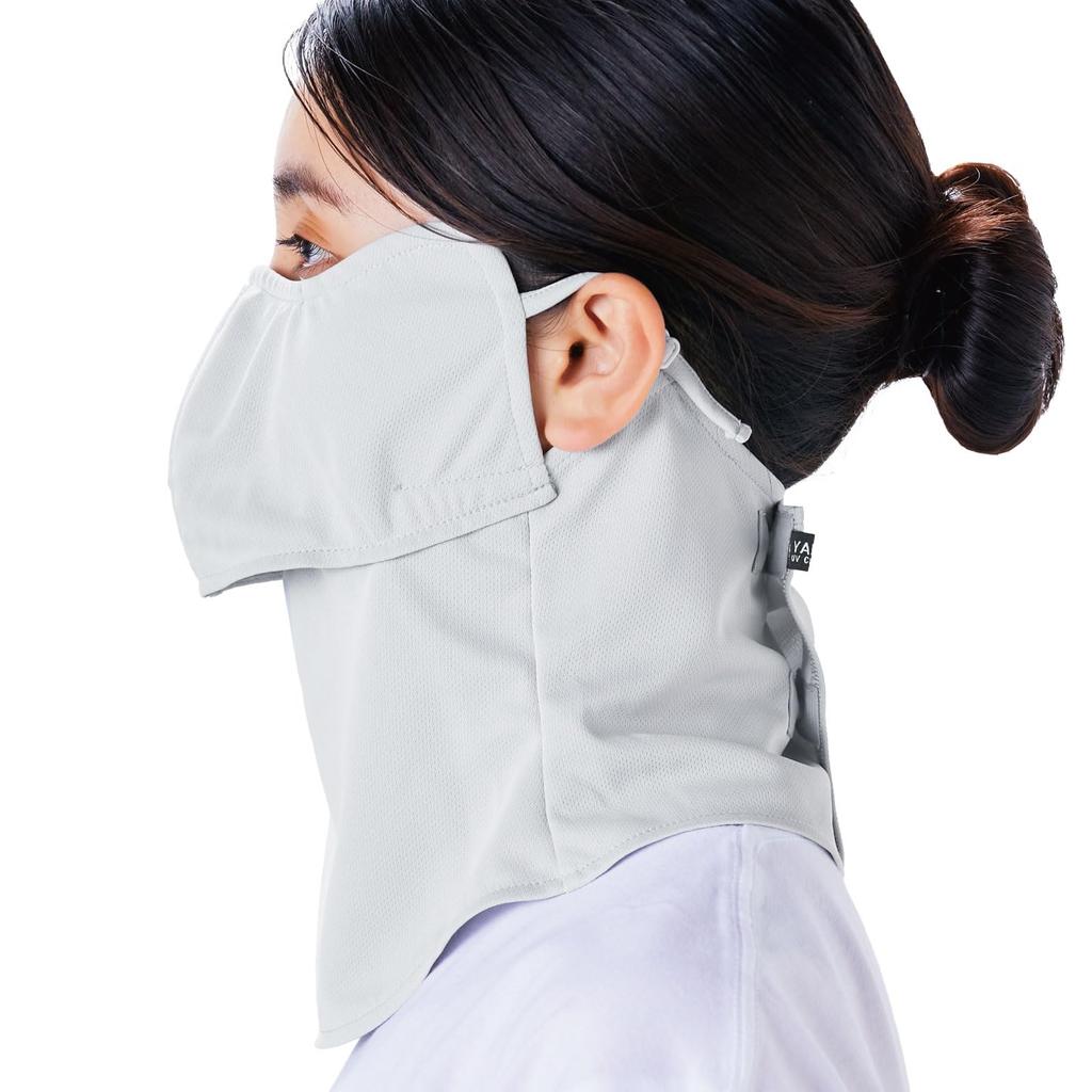 [YAKeNU UV CUT ] Sun Protection Face Cover Yakenu Eye Corner Plus, gray (light gray), Free size