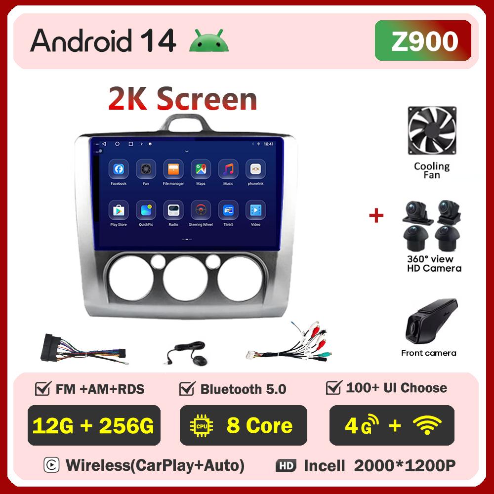 For Ford Focus 2 Mk2 2004-2011 Car Radio Player Car Carplay Screen Autoradio Mirror Link Car Intelligent Systems 8 Core RDS 4G