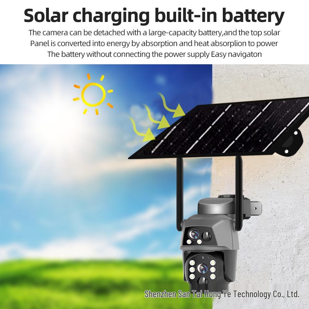 8MP 4K Dual Lens Solar 4G Outdoor Camera with PIR Night Vision