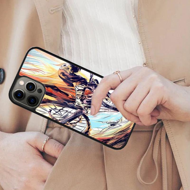 Retro Radfahren Magnetische Handyhülle Für APPLE iPhone 17 Air 16 14 13 12 Pro Max 15 Plus Kabelloses Laden Mit MagSafe Hülle