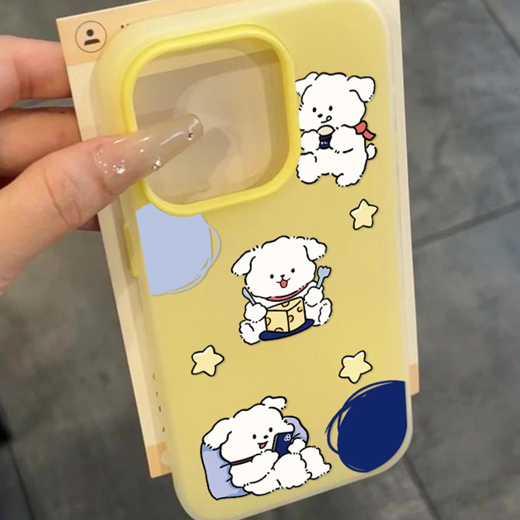 Jelly 2-in-1 Mobile Phone Case, Frosted Hard Shell, Large Hole, Stylish, Cute, Creative, Anti-fingerprint, Trendy Brand Cooling Model