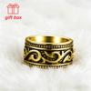 Fashion925Silver ring with wide band, vintage style men's ring, comes with a jewelry gift box, making it an ideal gift for birthdays and holidays, a