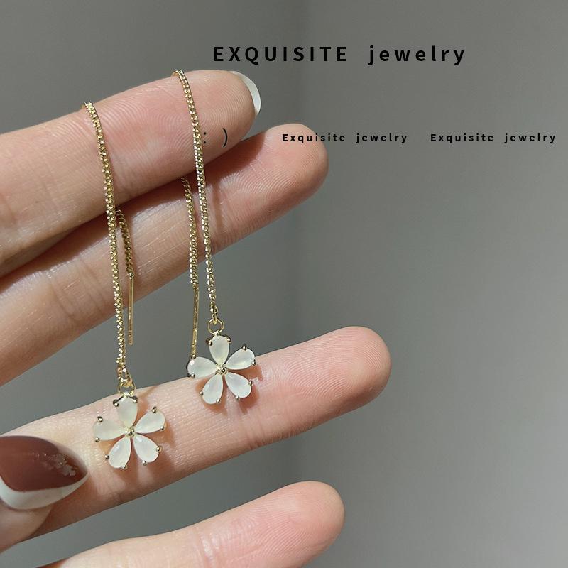 Lange Quaste Zirkon Ohrring Mode Frauen Mädchen Temperament Feine Glänzende Geometrische Ohrringe Schmuck Party Geschenke