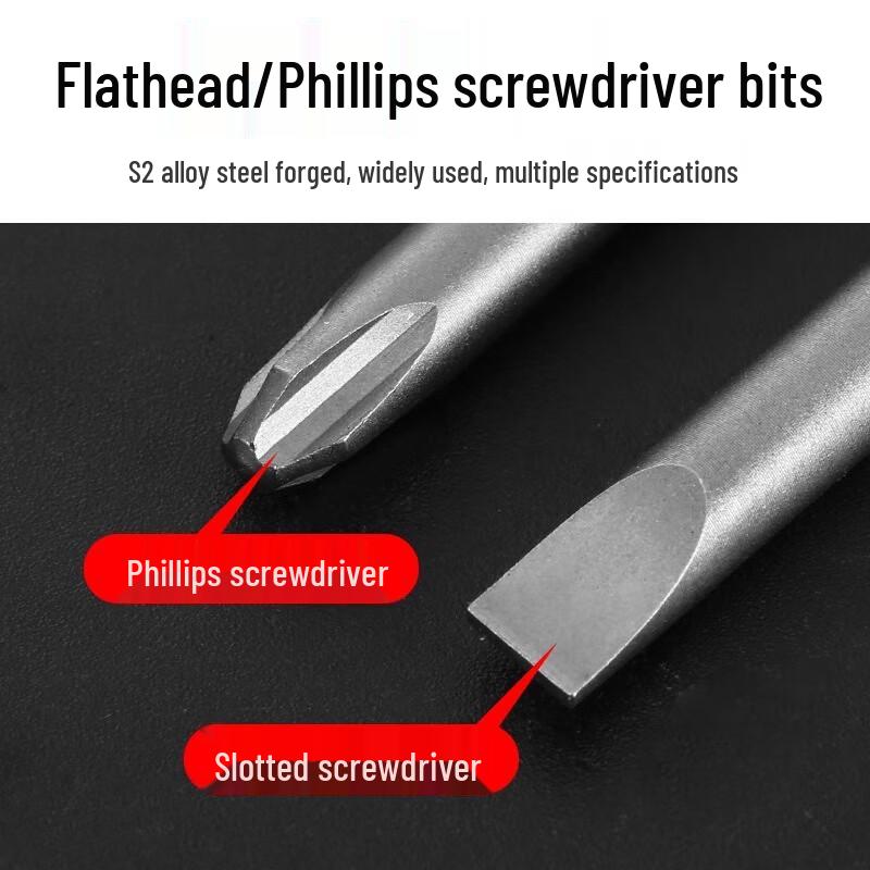 Magnetic Slotted Pneumatic Screwdriver Bits