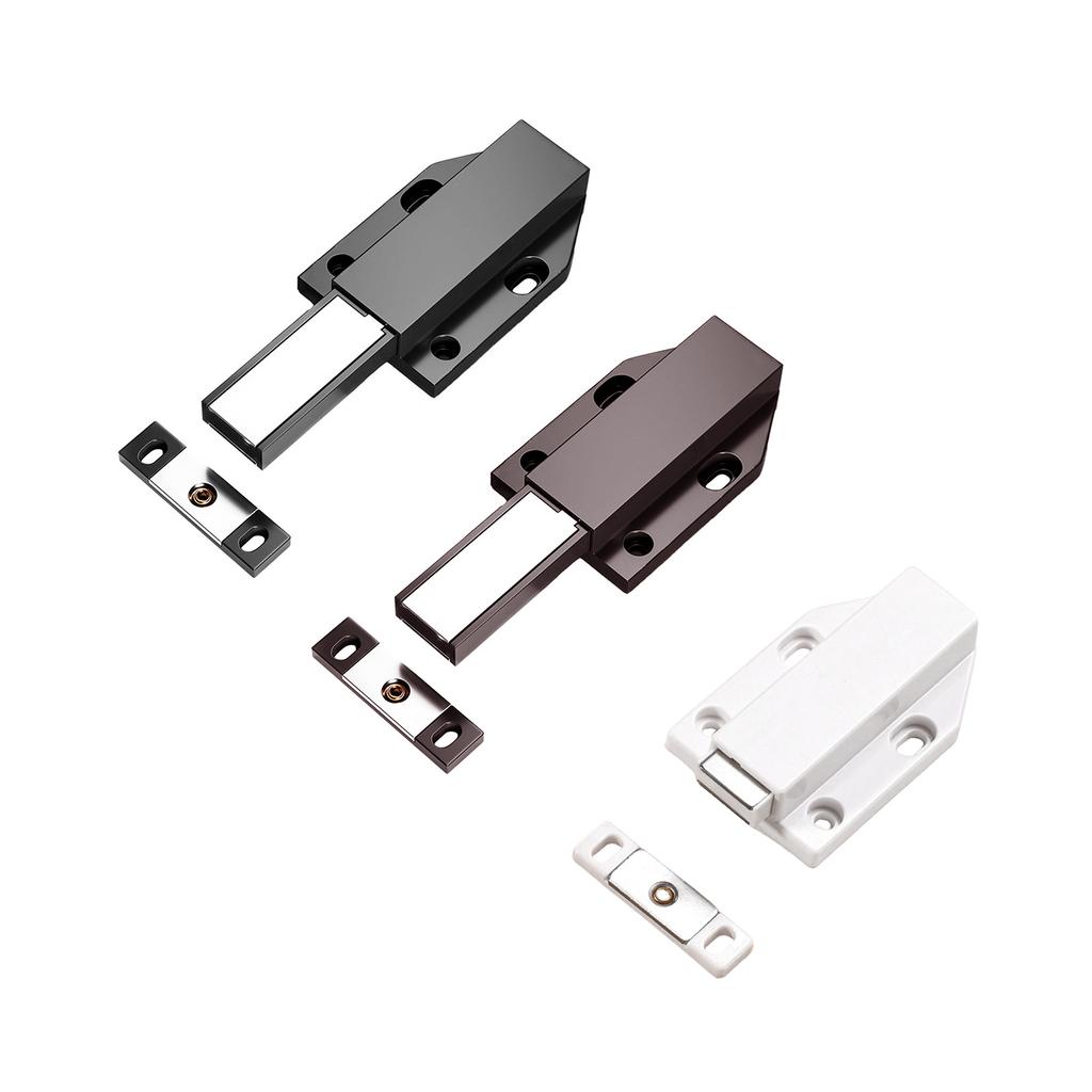 Magnetic Push to Open Cabinet Latches 2Pieces Strong Push Out Designs for Kitchen Supplies and Closet Daily Use
