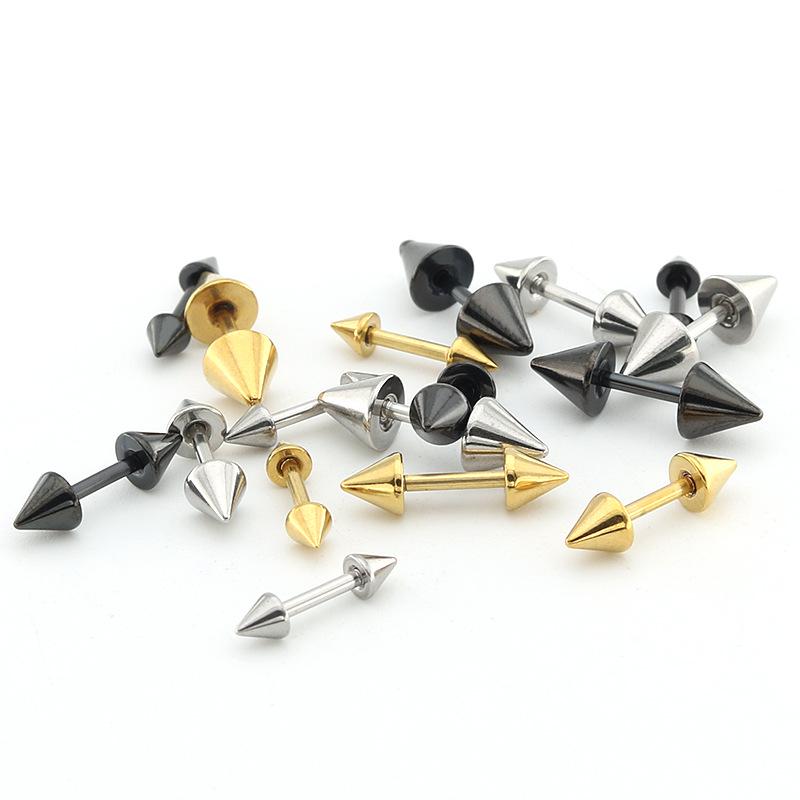 2025 Heißverkaufte Titanstahl-Kegelohrstecker - Hip-Hop Punk Style Piercing Schmuck für Frauen.