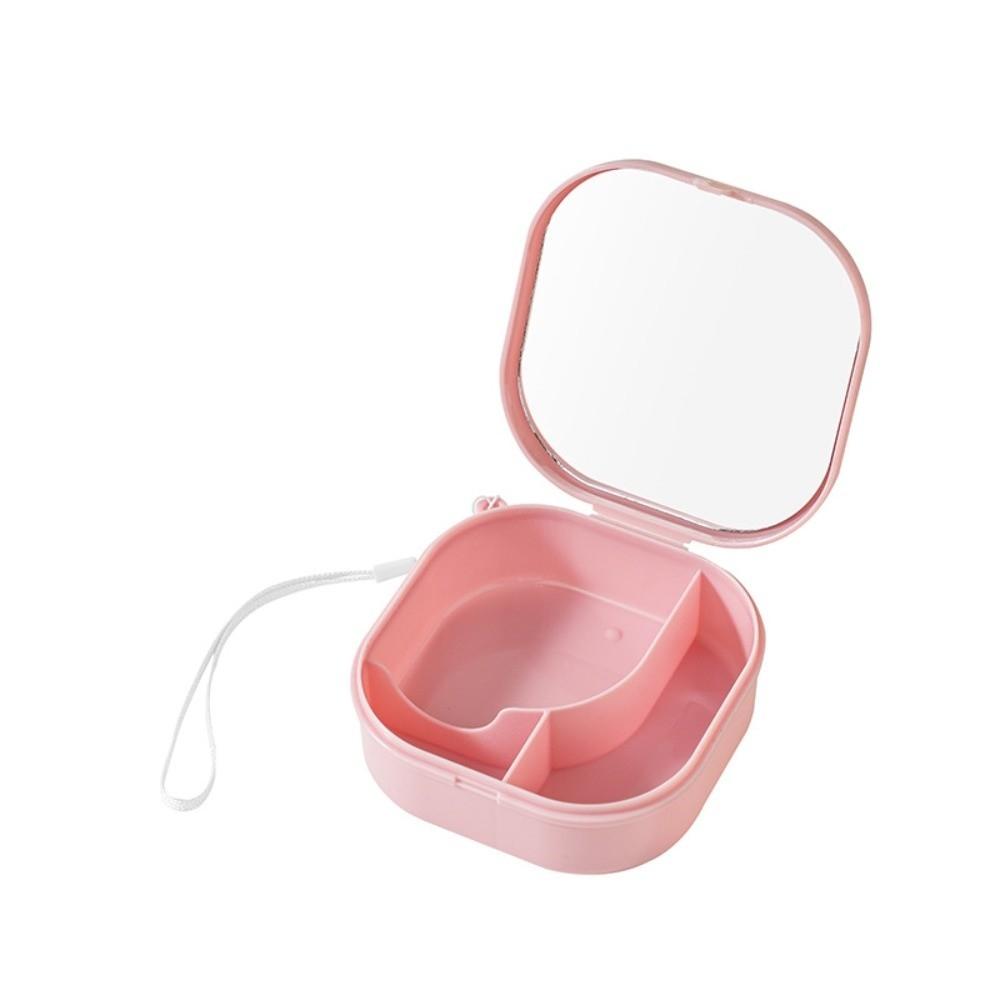 Portable Cosmetic Storage Box with Mirror Jewelry Box Colorful Hair Tie Organizer  Travel