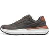 Global Jogger Fabric Cow Split Leather Comfortable Versatile Retro Durable Low-Top Lifestyle Casual Shoes Men Sneakers Gray Red 210613-OLV
