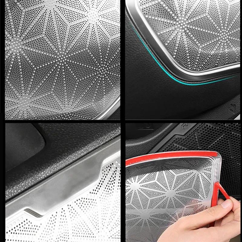 Car Styling Door Speaker Audio Trim Cover For Toyota RAV4 XA50 -   2024 Loudspeaker Player Stickers Accessories