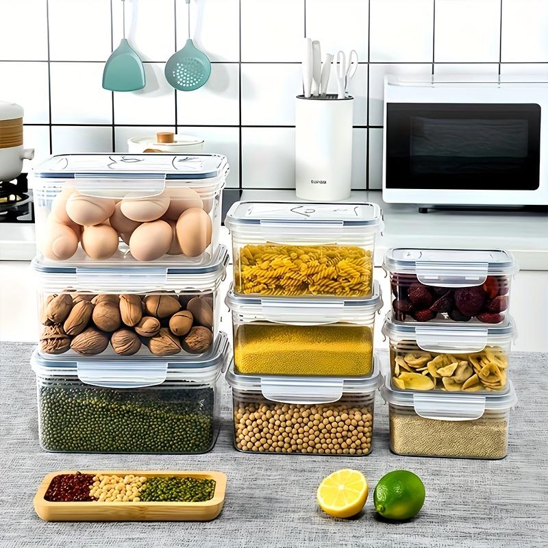 Contenitori Alimentari in Plastica - Ermetici, Adatti al Congelatore, Riutilizzabili, Scatole Multiuso per la Conservazione in Cucina, Adatti per Frutta, Verdura