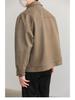 Herren locker geschnittene Retro-Wolljacke mit Revers - Koreanischer Herbst/Winter Stil