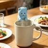Cup Edge Clip-on Mini Fan Cartoon Animal Cooling Fan Rechargeable Cat Bear Shaped Hot Drinks Coffee Tea Meals Dishware Food Cooler Fan