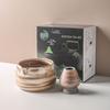 New Ceramic Matcha Bowl Textured with Pouring Spout Matcha Making Kit Reusable Matcha Whisk Holder Tea Lovers