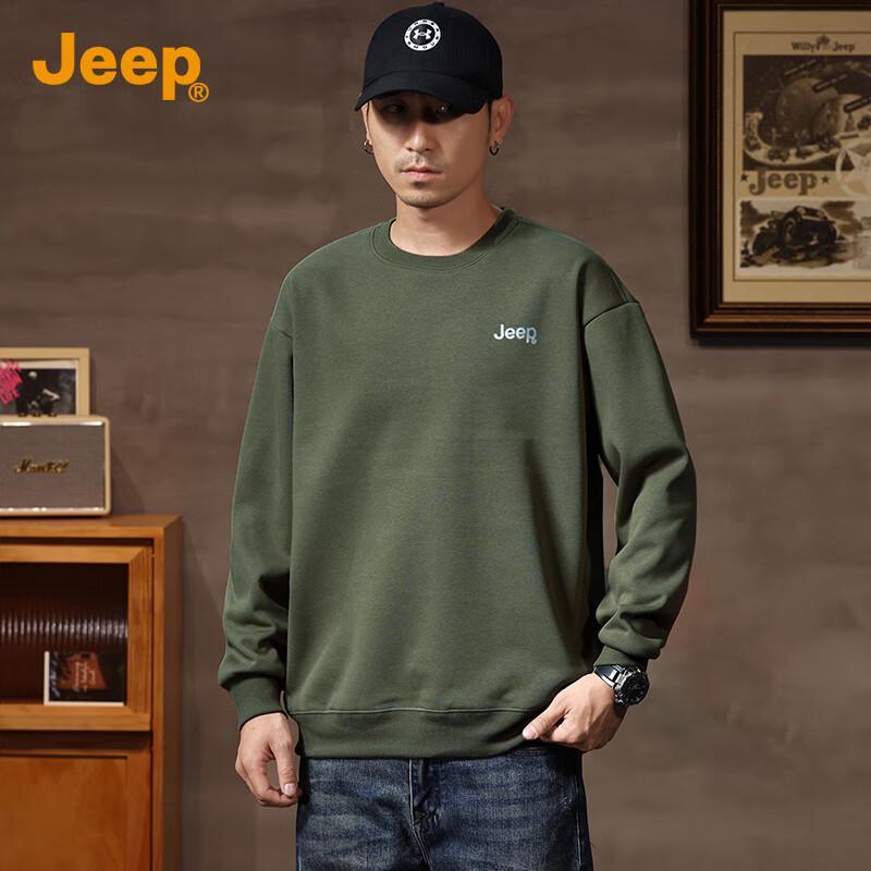 Jeep Men's Round Neck Loose Fit Sweatshirt