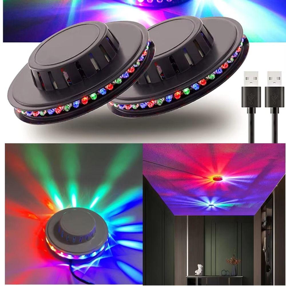 Colorful LED Disco Ball Light Flashing Light RGB Lights LED Rotating Light Wall Mount USB Powered Sound Activated Light
