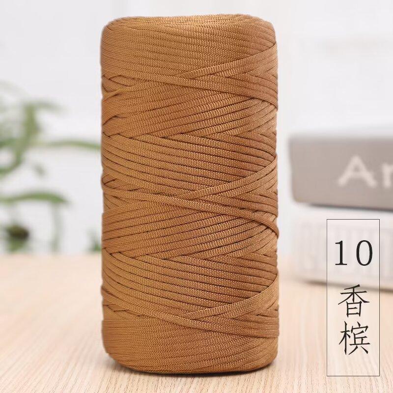 Mercerized Cotton And Linen Flat Belt Thread Light Body Ice Silk Thread Hand Crocheted Diy Hook Bag Hat Seat Cushion Hollow Thread