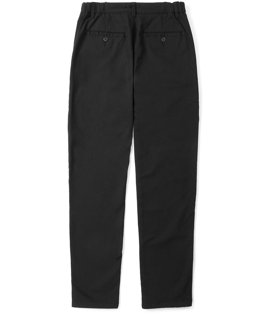 KULTE Men'S Fleece-Lined Elastic Waist Chino Pants Black