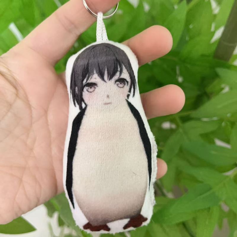 Takamatsu Tomori Penguin Voice Keychain Playful Squawking Sound Plush Pendant Gag Plaything Novelty Bag Charm Student Present