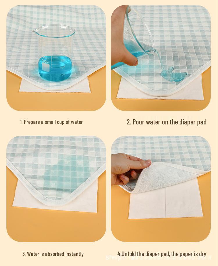 Large Combed Cotton Incontinence Pad - Waterproof, Breathable, Non-Slip with Fixing Straps, Washable Full Bed Sheet Tatami