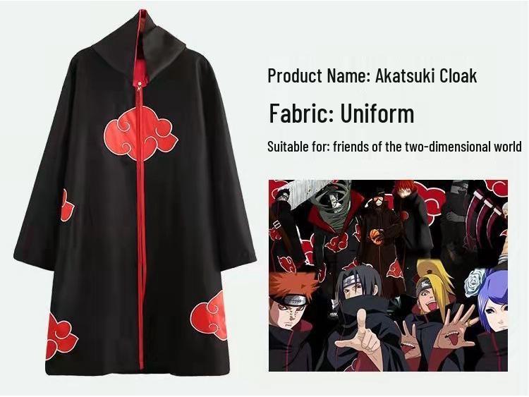 Naruto Akatsuki Cloak Cosplay Costume: Uchiha Itachi, Deidara, Sasori, Obito, Tobi, Fourth Hokage Edition