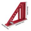 Multi-Angle Measuring Ruler Aluminum Woodworking Square Protractor W/ Dowel Pins Miter Triangle Ruler High Precision Layout Tool