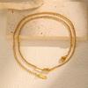 Stainless Steel  Love Knot Pendant Necklaces for Women,18k Gold Plated Minimalist Luxury Wedding Party Jewelry Gift