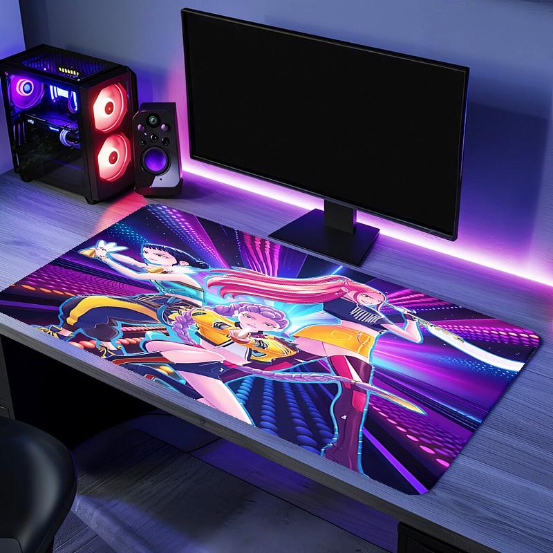 Kpop Hunter Mauspads - Rutschfeste Gummiunterlage, Glatte Oberfläche für Arbeit, Gaming, Büro und Zuhause, Schreibtisch-Mauspad
