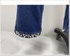 European & American Slim Beaded Butterfly Floral Women's Pencil Jeans