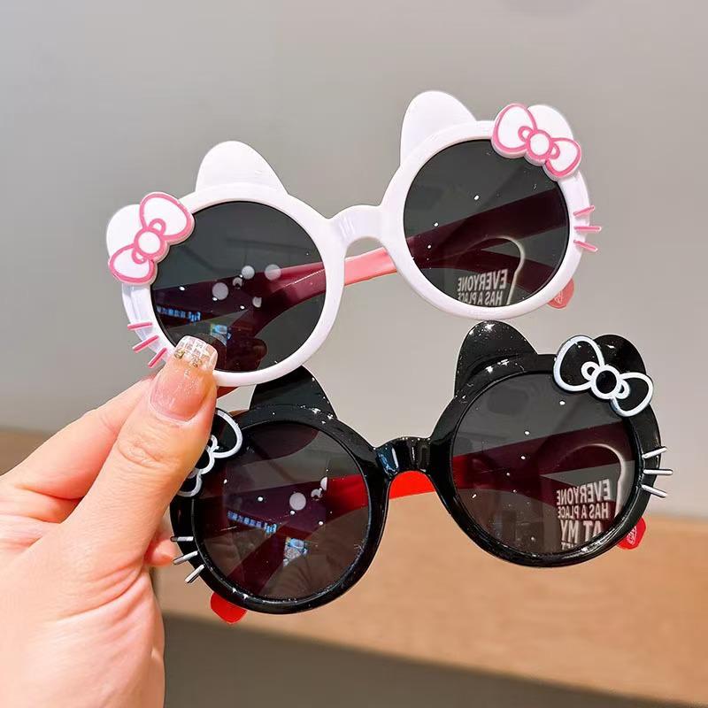 Kids' Adorable Kitty Cat Sunglasses with Bow and UV Protection