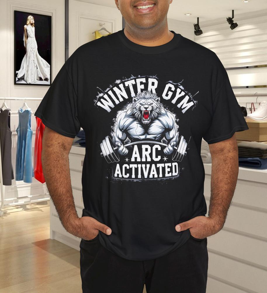 

Зимняя футболка для спортзала Arc Activated Lion для тяжелой атлетики, фитнеса 3XL