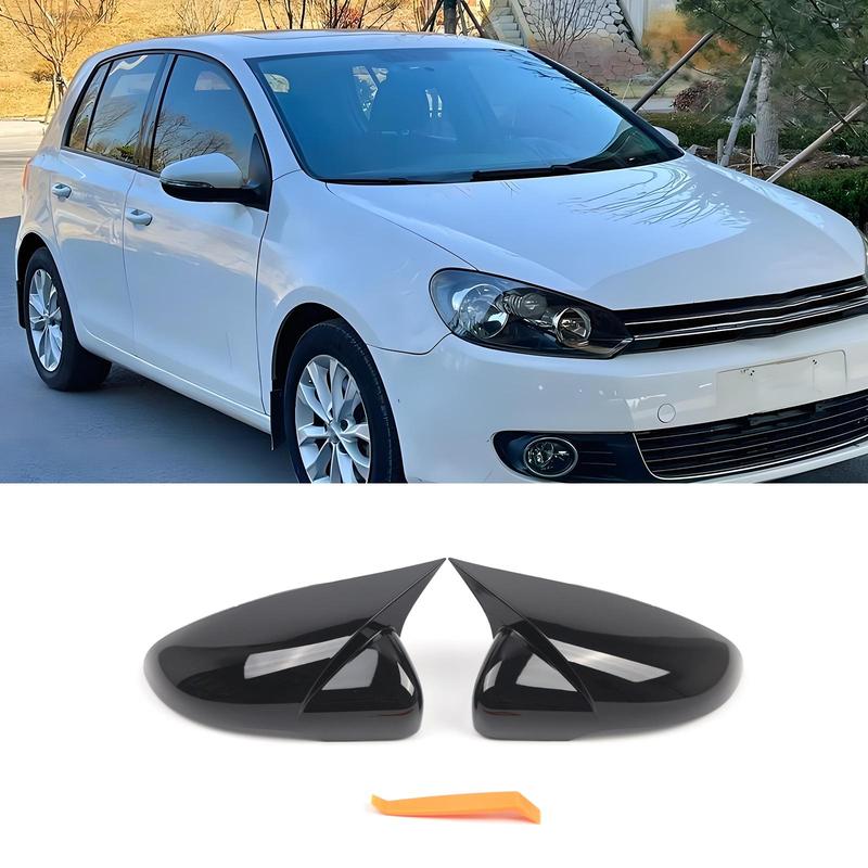 2x Side Mirror Cover Caps Rearview Mirror Caps Replacement Driver Passenger Side Spare Parts 5K0857537 5K0857538 for Touran