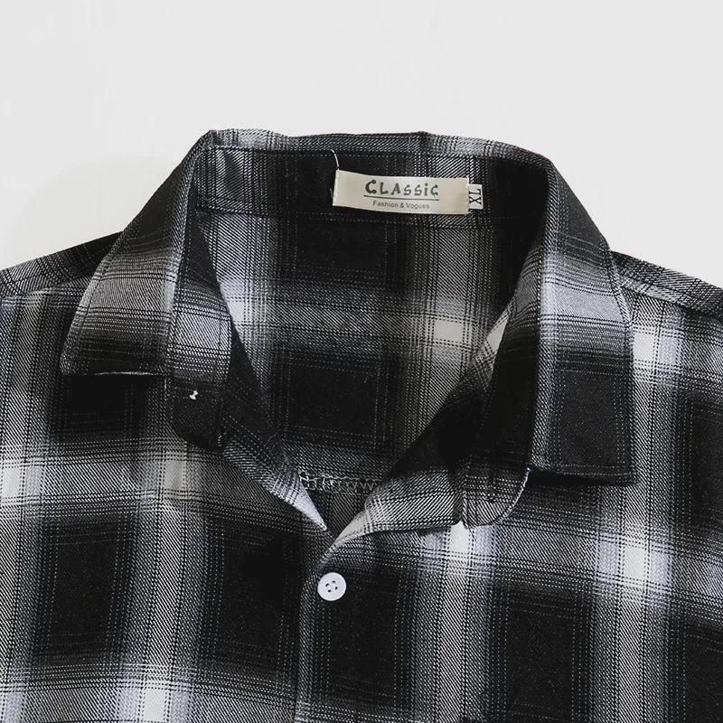 Camicia a quadri a maniche lunghe da uomo: Giacca Stile Coreano Primavera/Autunno 2021 - Trendy e Bello