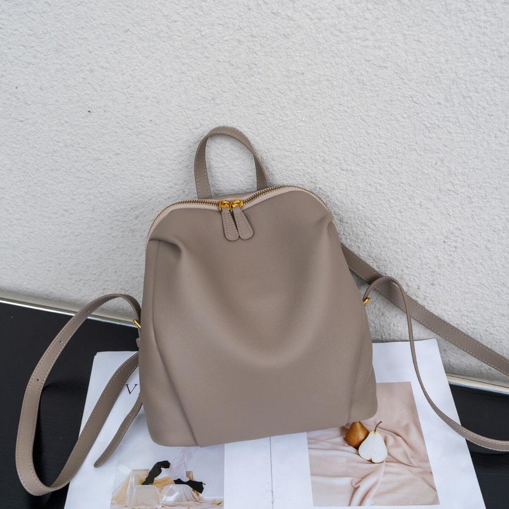 Leather Backpack Women's 2026 New Fashion Versatile Women's Backpack First Layer Cowhide Soft Leather Large Capacity Small Backpack
