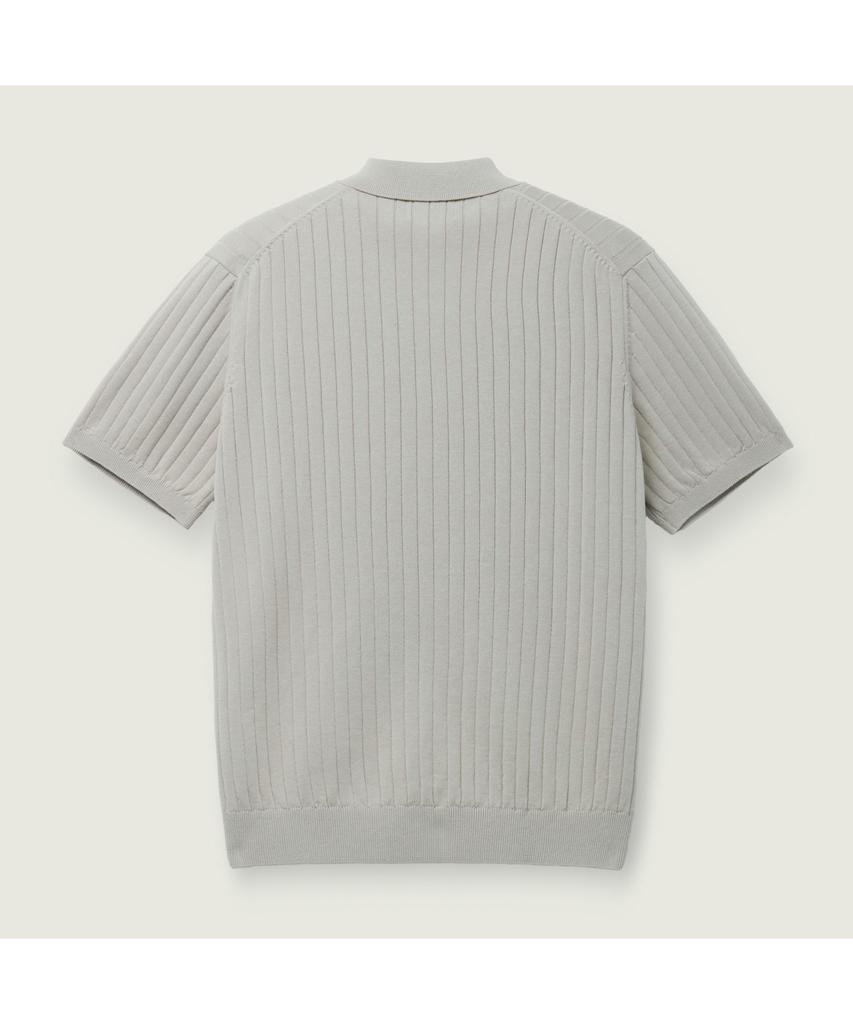 Kaembeulijimembeoseu [Movere X Roliat] Collaboration Collared Short Sleeve Full-Open Sweater Gray Mcwam26612Gyl