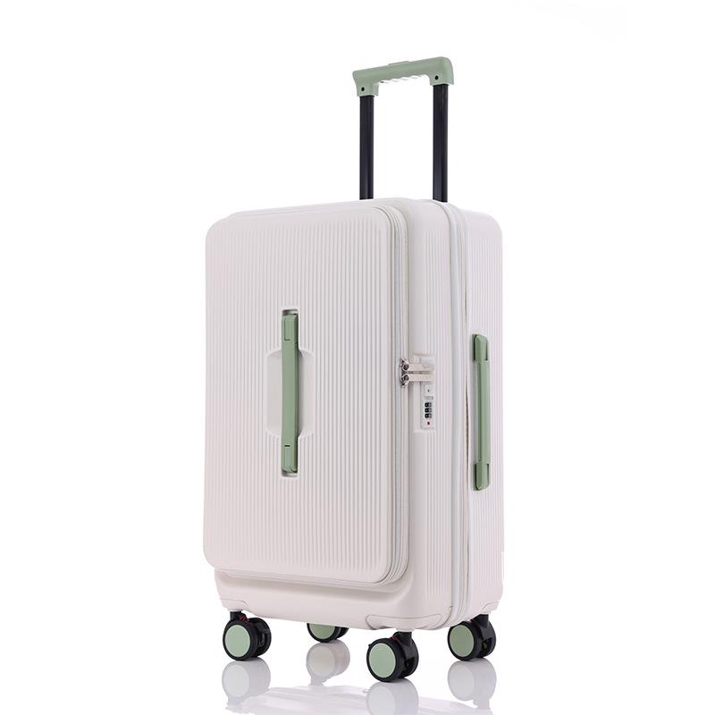 Expandable Cross-Border Sports Suitcase with Silent Wheels & Cup Holder for Men & Women