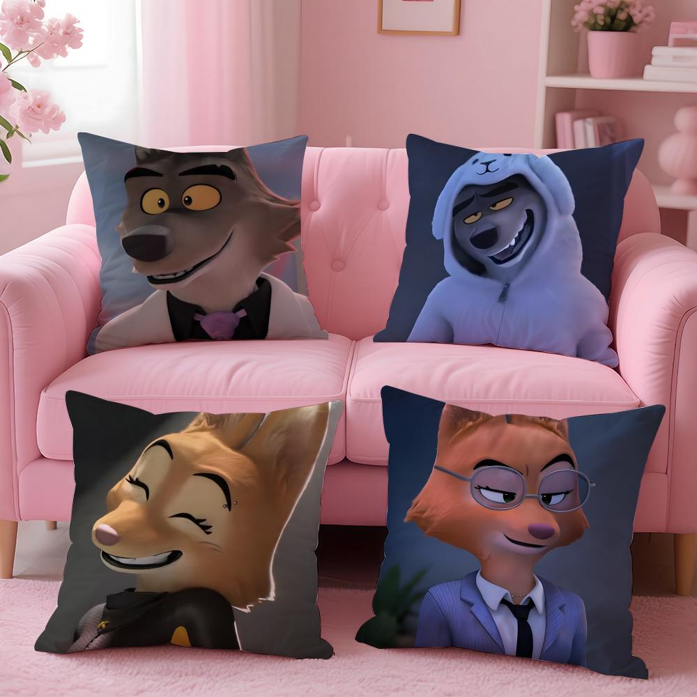 Stylish TThe Bad Guysable Cushion Cover Comfortable Durable Pillow Cover MultiScene for Home Office Car Sofa