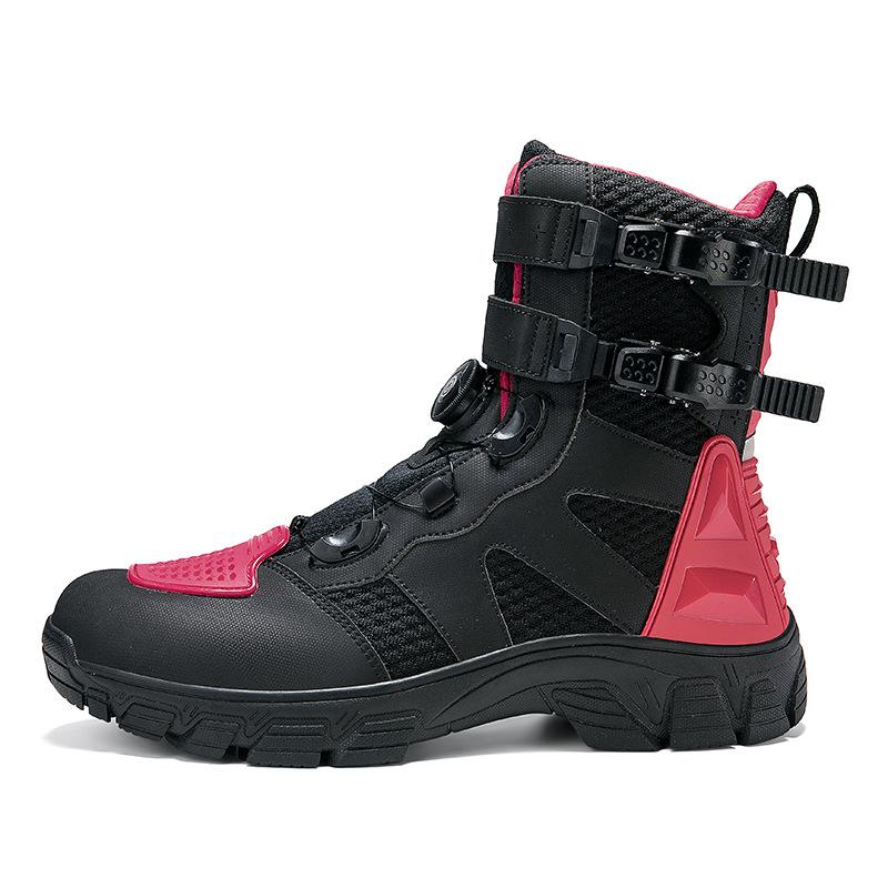 Motorcycle riding boots, motorcycle shoes, all-season anti-drop breathable rider racing boots, motorcycle travel equipment, men's rider shoes