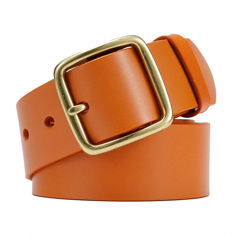 Retro Belt Men's Genuine Leather Pin Buckle Belt Men's Casual Versatile Handmade Men's Trousers